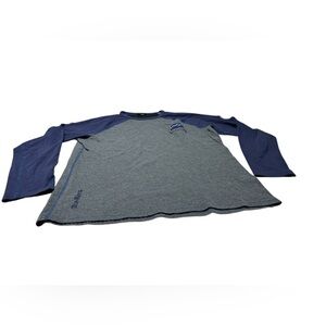 Alp N Rock Men’s Blue and Grey Long Sleeve Henley— Size XL
